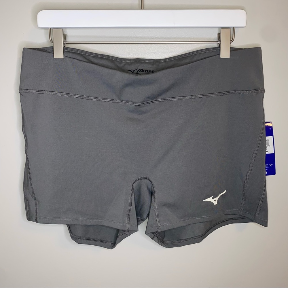 Mizuno NEW Women's Elevated 4” Volleyball Shorts gray size XXL